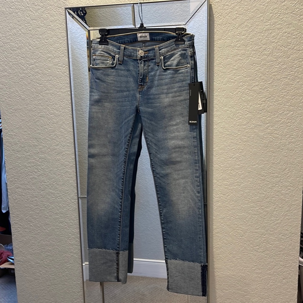 Hudson Tally cuff crop skinny jeans